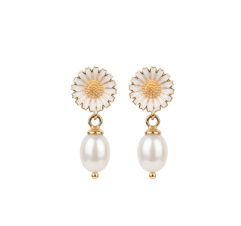 Marguerite Pearl ørehænger forgyldt sølv, fra Christina Jewelry & Watches